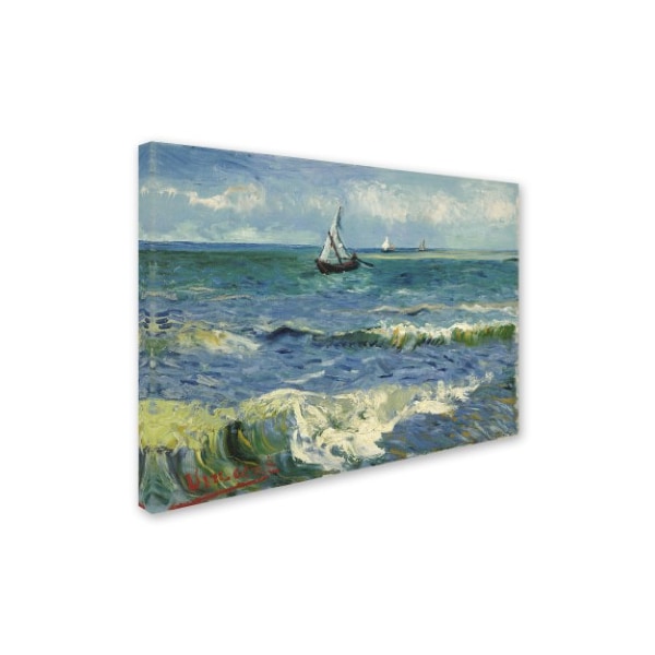 Van Gogh 'Seascape Near Les Saintesmariesdelamer' Canvas Art,18x24